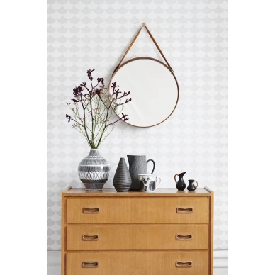 Waves graafinen vaalea harmaa tapetti Littlephantilta 1466 image