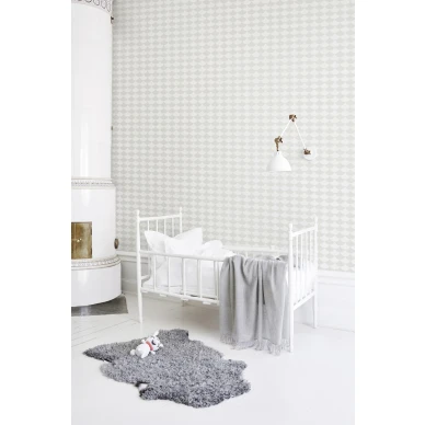 Waves graafinen vaalea harmaa tapetti lastenhuoneeseen Littlephantilta 1466 image