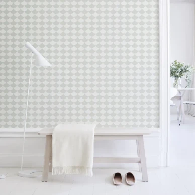 Waves vihrea graafinen tapetti eteiseen image