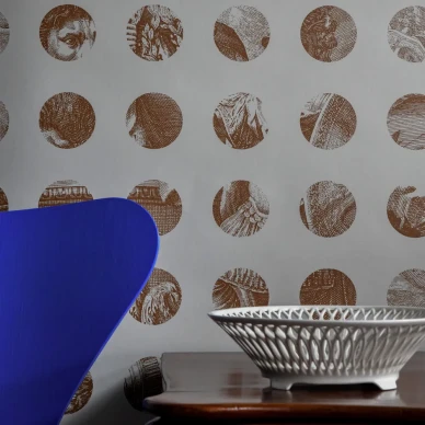 A Peep To The Past pronssinen pallotapetti makuuhuoneeseen Langelid von Bromssenilta image