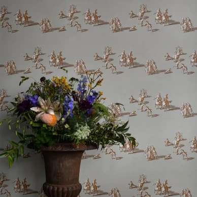 A Walk In The Park harmaa pronssi maisematapetti olohuoneeseen Langelid von Bromssenilta image