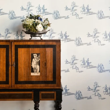 A Walk In The Park sinivalkoinen maisematapetti olohuoneeseen Langelid von Bromssenilta image