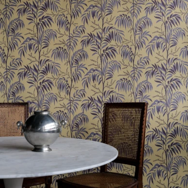 Casablanca Afternoon keltainen lehtitapetti Langelid von Bromssenilta Golden Mist image