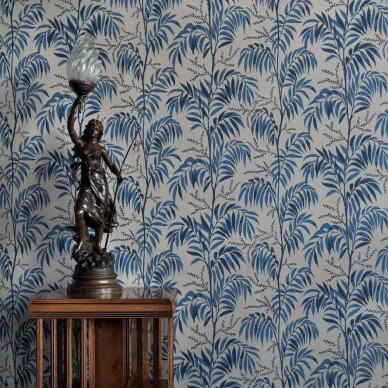 Casablanca Afternoon sininen herkka lehtitapetti Langelid von Bromssenilta image