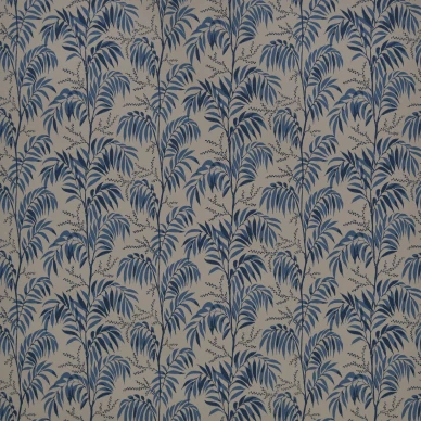 Casablanca Afternoon sininen lehtitapetti Langelid von Bromssenilta indigo blue image