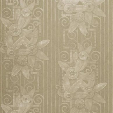 Fleur Moderne Pearl Grey raidallinen kukkatapetti Ralph Laurenilta image