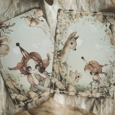 The Floral Glade 2 pak kortteja lapsille Mrs Mighettolta image