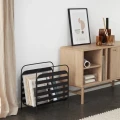 hubschin tyylikas musta lehtiteline Metal Magazine Holder