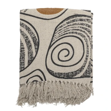 Throw Recycled keltainen pehmea beige viltti Bloomingvillelta image