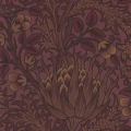 Artichoke viininpunainen kasvitapetti Morris Wine