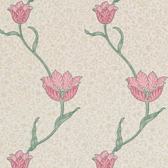 Garden Tulip beige kukkatapetti Morris Rose Thyme image
