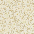 Scroll keltainen beige kukkatapetti Morris Vellum Biscuit
