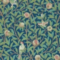 Bird and Pomegranate sininen lintutapetti Morris Blue Sage