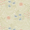 Larkspur beige kukkatapetti Morris Manilla Old Rose