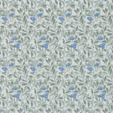 Arbutus sininen hopea lehtitapetti Morris Silver Cobalt image