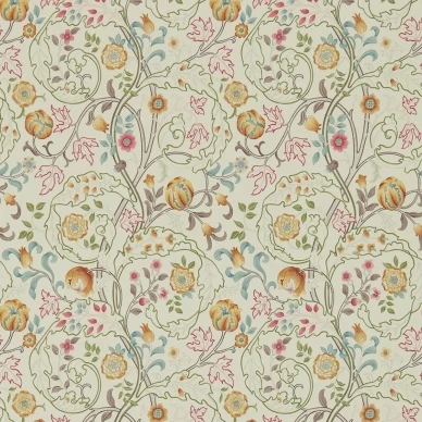 Mary Isobel oranssi monivarinen kukkatapetti Morris Russet Taupe image