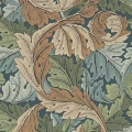 Acanthus sininen lehtitapetti Morris Slate Blue Thyme