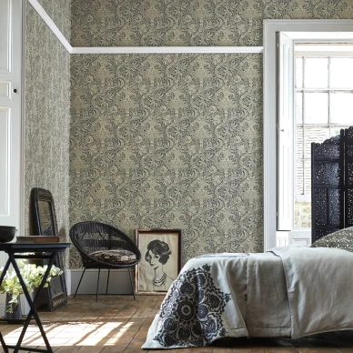 Indian Morris musta ruskea kuviollinen tapetti image