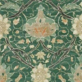 Montreal vihrea kukkatapetti Morris Forest Teal