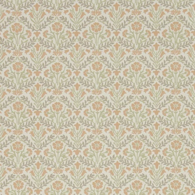 Morris Bellflowers oranssi kukkatapetti Morris Saffron Olive image