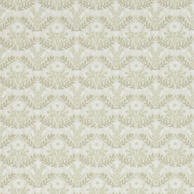 Morris Bellflowers ruskea kukkatapetti Morris Manilla Olive image