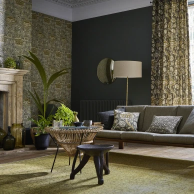 Wandle vihrea keltainen kukkatapetti Morrikselta image