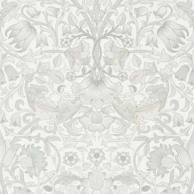 Pure Lodden harmaa kukkatapetti Morris Chalk Eggshell image