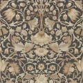 Pure Lodden kulta musta kukkatapetti Morris Charcoal Gold