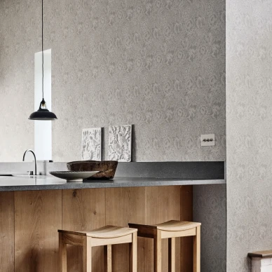 Pure Poppy harmaa kukkatapetti Morris image