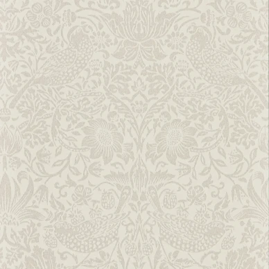 Pure Strawberry Thief beige lintutapetti Morris Ecru Cream image