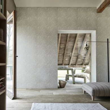 Pure Marigold harmaa kukkatapetti olohuoneeseen Morrikselta image