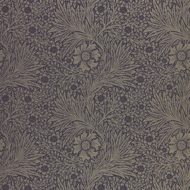 Pure Marigold tumma kukkatapetti Morris Black Ink image