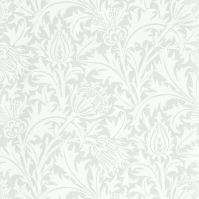 Pure Thistle harmaa kukkatapetti Morris Grey Blue image