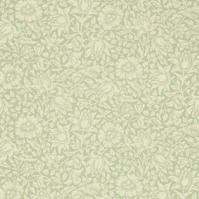 Mallow vihrea kukkatapetti Morris Apple Green image