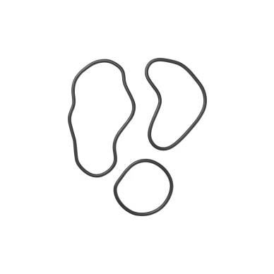 Pond trivets on kolme osainen musta pannunalussetti image