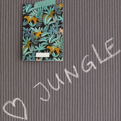 Chalk Board harmaa raidallinen tapetti lastenhuoneeseen johon voi piirtaa Eijffingerilta 399022 image