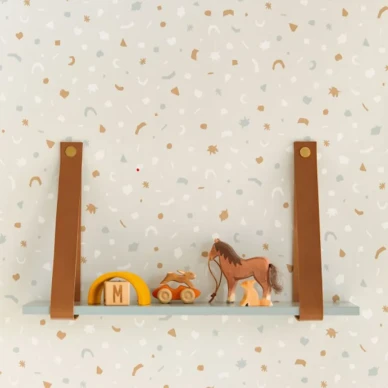 Mini Me Confetti beige kuviollinen tapetti lastenhuoneeseen Eijffingerilta 399100 image