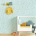 Mini Me Confetti sininen kuviollinen tapetti lastenhuoneeseen Eijffingerilta 399102