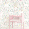 Unicorn beige yksisarvitapetti lastenhuoneeseen Eijffingerilta 399111