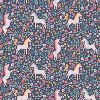 Unicorn sininen yksisarvitapetti Eijffingerilta 399110 image