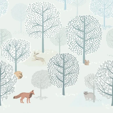 Hide and Seek sininen elaintapetti Eijffingerilta 399116 image