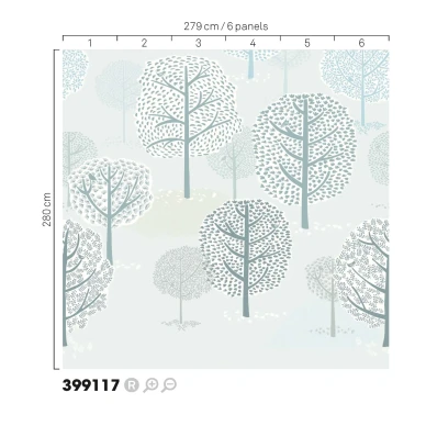 Hide and Seek sininen panelitapetti Eijffingerilta 399117 image