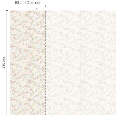 Summer Meadow kukkatapetti yksi rulla sisaltaa 2 vuotaa 399118 image