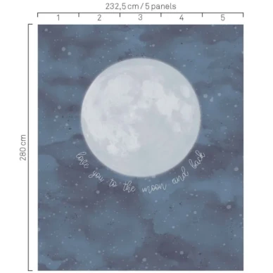 To The Moon tumma yotapetti yksi rulla sisaltaa 5 vuotaa Eijffingerilta 399119 image