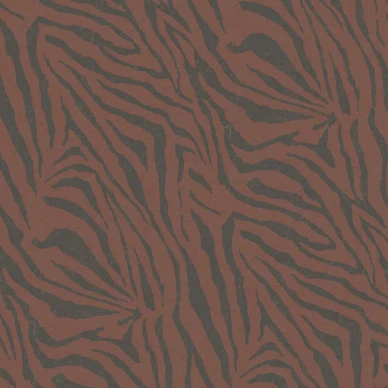 Zebra Skin punainen musta seepraraidallinen tapetti eijffingerilta 300607 image