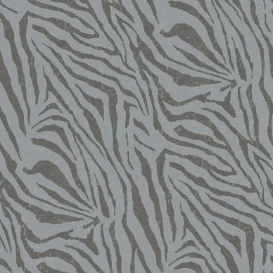 Zebra Skin sininen musta seepraraidallinen tapetti eijffingerilta 300604 image