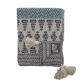 Blue Throw sininen viltti Bloomingville