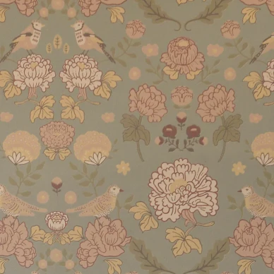 June vihrea kukkatapetti Majvillanilta 136 02 image