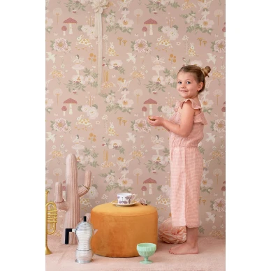 Old Garden roosa mielikuvituksellinen lastentapetti Majvillan 138 03 image