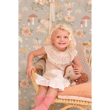 Old Garden sininen harmaa mielikuvituksellinen lastentapetti Majvillanilta 138 02 image